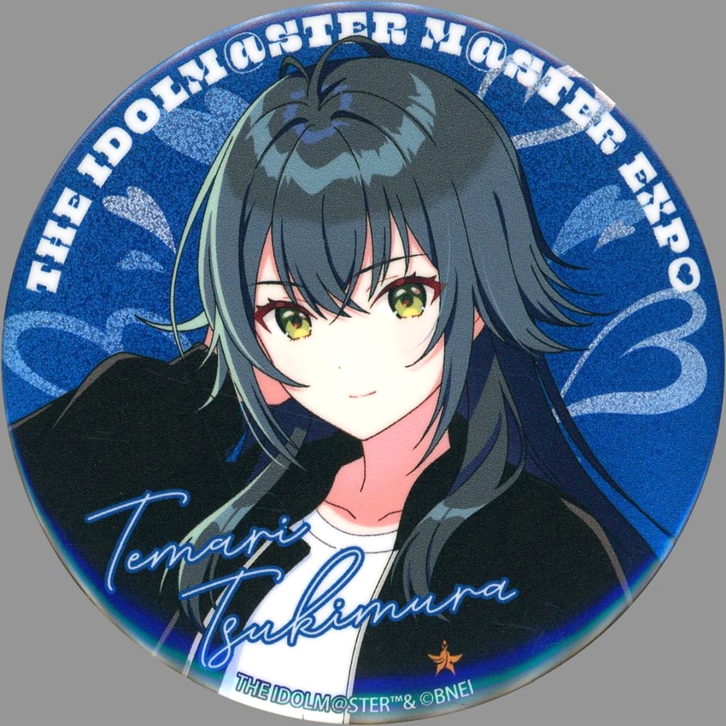 Temari Tsukimura Official 75mm Glitter Can Badge Gakuen Idolmaster THE IDOLMASTER MASTER EXPO Goods [USED]