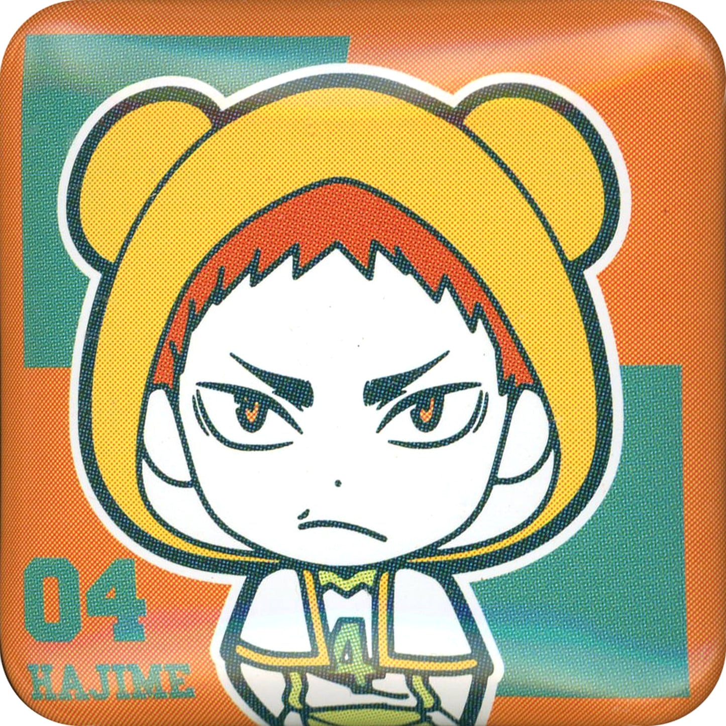 Haikyu!! Hajime Iwaizumi Be@rbrick Chara Ichiban Kuji BE@BRICKuji!! Square Can Badge Kyunchara Illustrations Prize H Buttons [USED]
