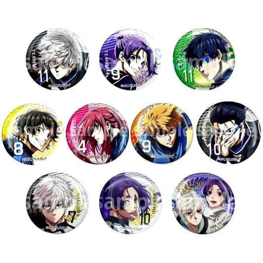 Set of 10 Blue Lock Trading Holo Button Collection [USED]