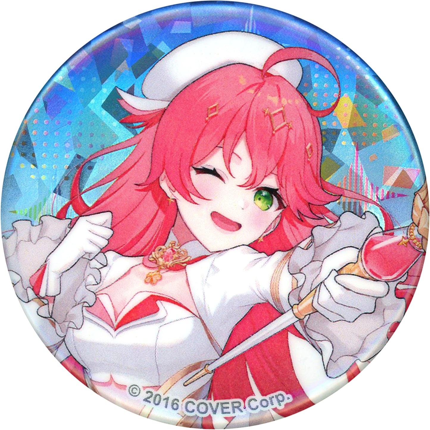 Sakura Miko Magical Girl Miko Holo Ver. Virtual YouTuber Hololive Trading Button Magical Girl HoloWitch! Ver. Magical Girl HoloWitch! Exhibition in Marui [USED]