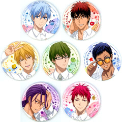 Set of 7 Kuroko's Basketball Drawn Trading Jewel Button Canvas [USED]
