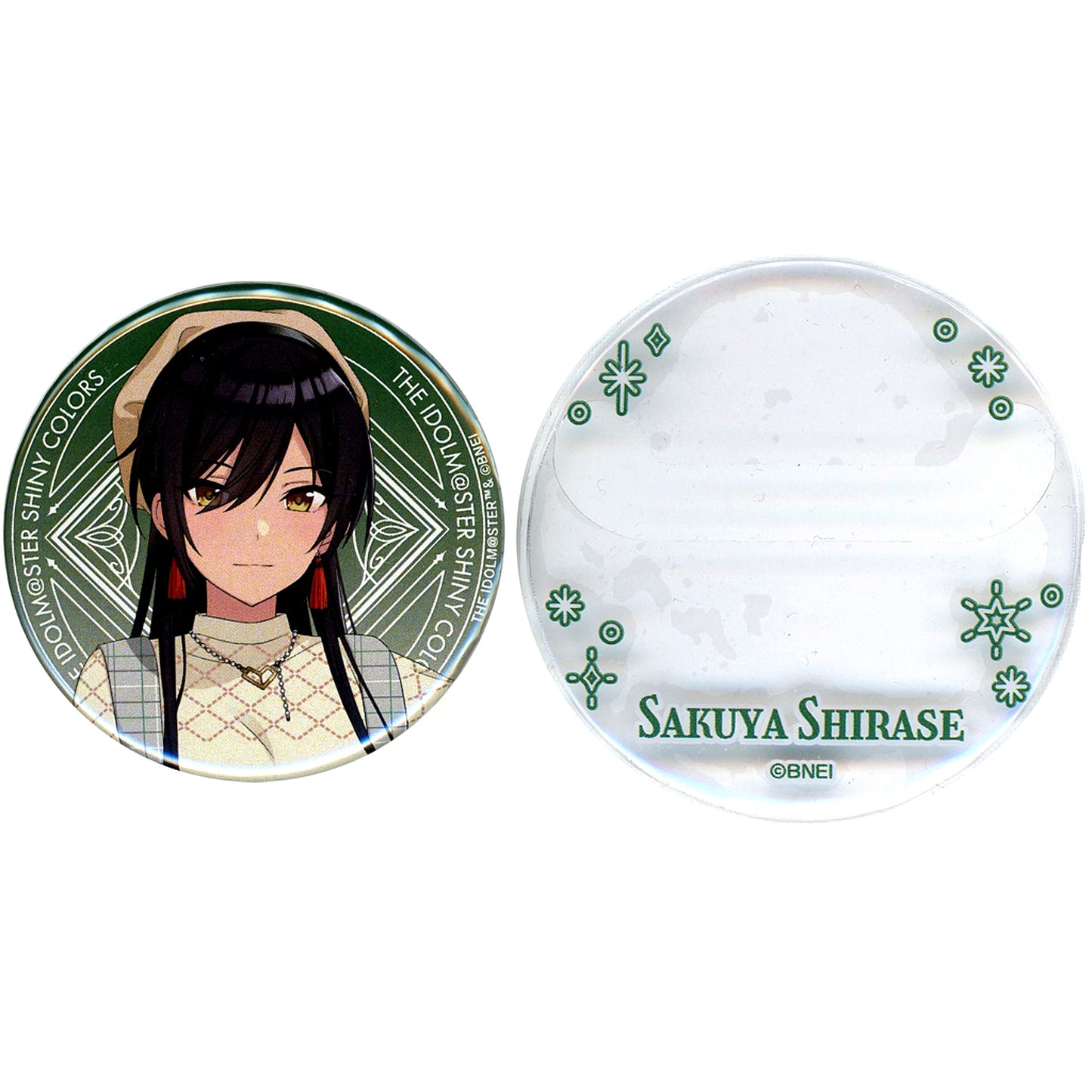 Sakuya Shirase Trading Button with Cover The Idolmaster Shiny Colors Mano Sakuragi and Toru Asakura Pop Up Shop White Night Collection [USED]
