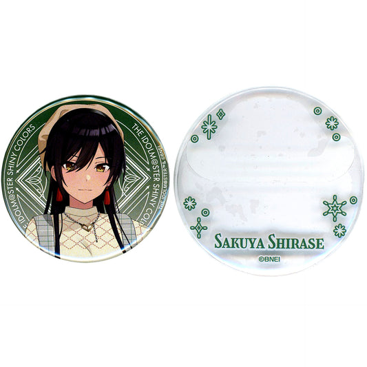 Sakuya Shirase Trading Button with Cover The Idolmaster Shiny Colors Mano Sakuragi and Toru Asakura Pop Up Shop White Night Collection [USED]