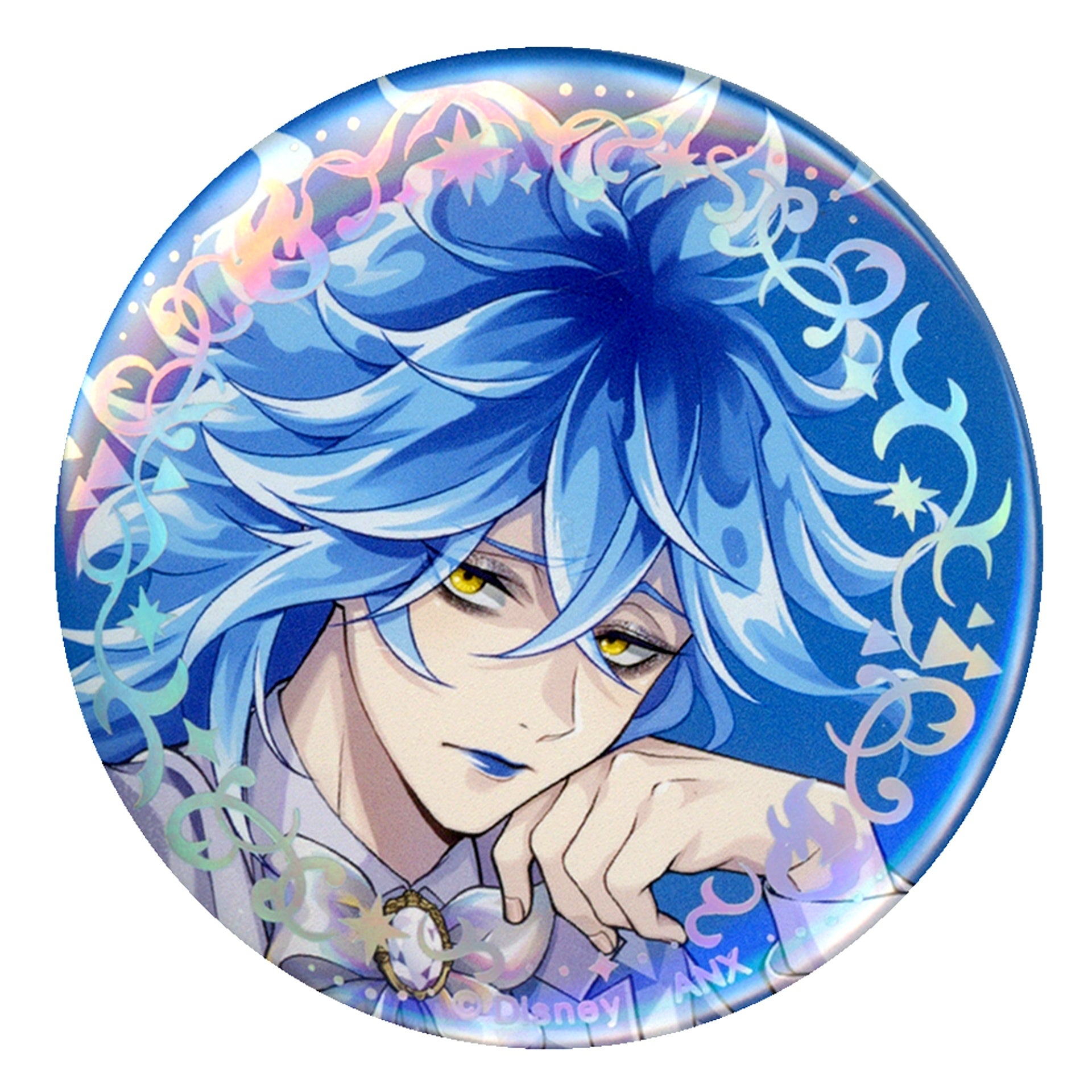 Idia Shroud Disney Twisted Wonderland Aurora Foil Button Collection Platinum Jacket Ver. [USED]