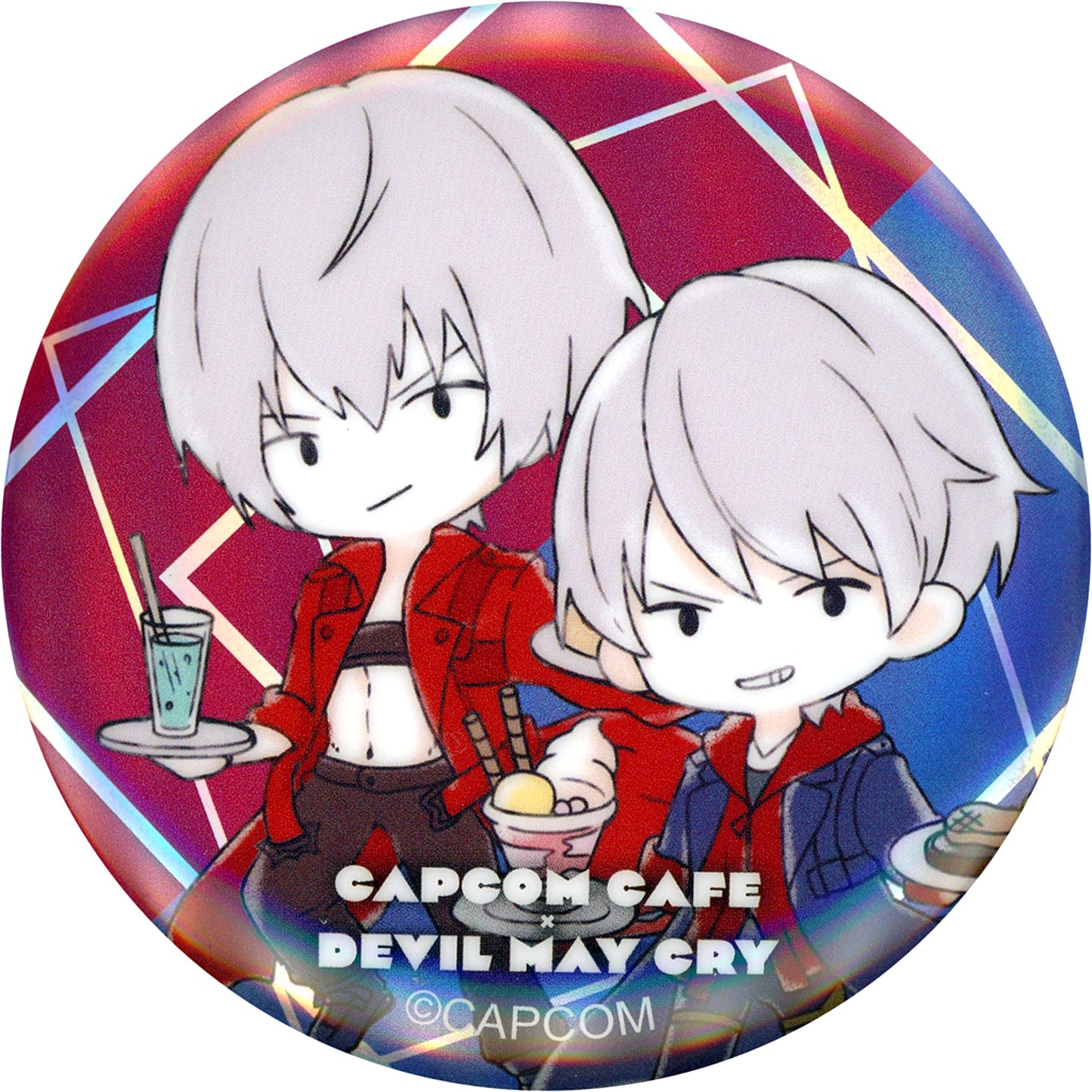 Dante & Nero Devil May Cry Hologram Button CAPCOM CAFE [USED]