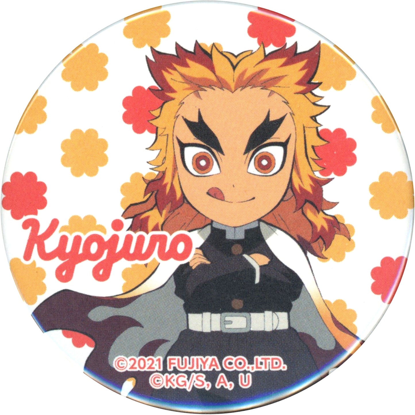 Kyojuro Rengoku Button Milky x Demon Slayer Kimetsu no Yaiba [USED]