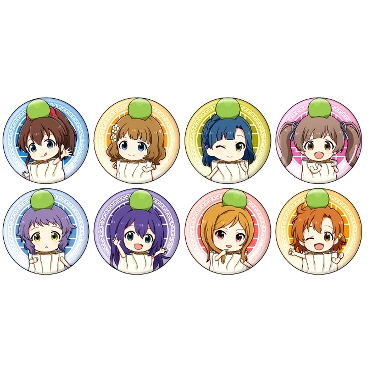Set of 8 The Idolmaster Million Live! 09. Trading Badge Shumai Ver. [USED]