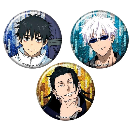 Yuta Okkotsu Satoru Gojo Suguru Geto Jujutsu Kaisen 0 Lame Kira Button Set [USED]