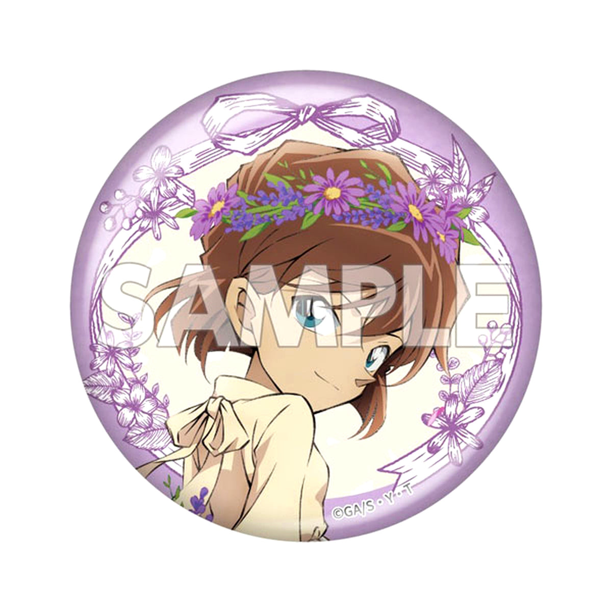 Ai Haibara Slightly Large Holo Button Flower Crown flow in the wind Detective Conan [USED]