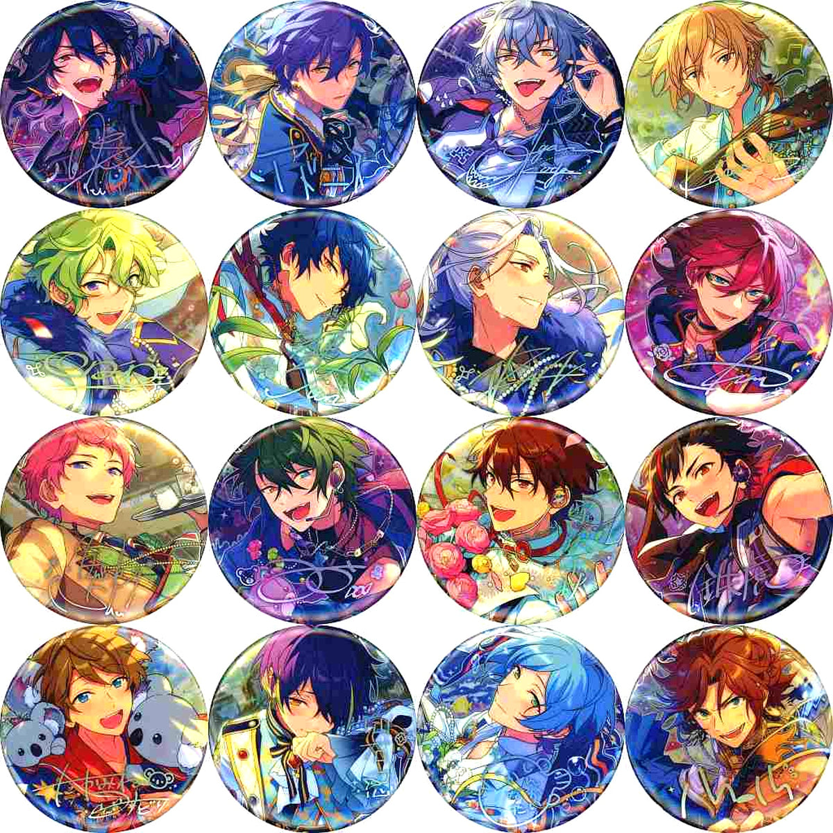 Set of 16 Ensemble Stars!! Fanmu Button Group C China Limited [USED]