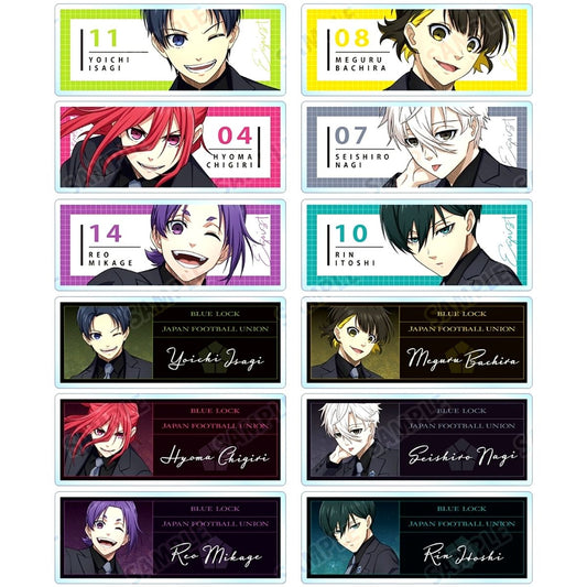 Set of 12 Blue Lock Illustration Trading Acrylic Name Plate Suit Model Ver. [USED]