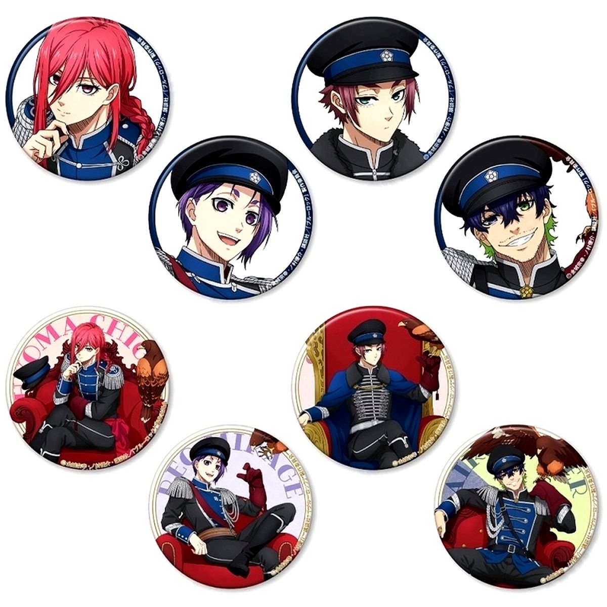 Set of 8 Blue Lock Trading Button Napoleon Jacket x Taka 2nd Series [USED]