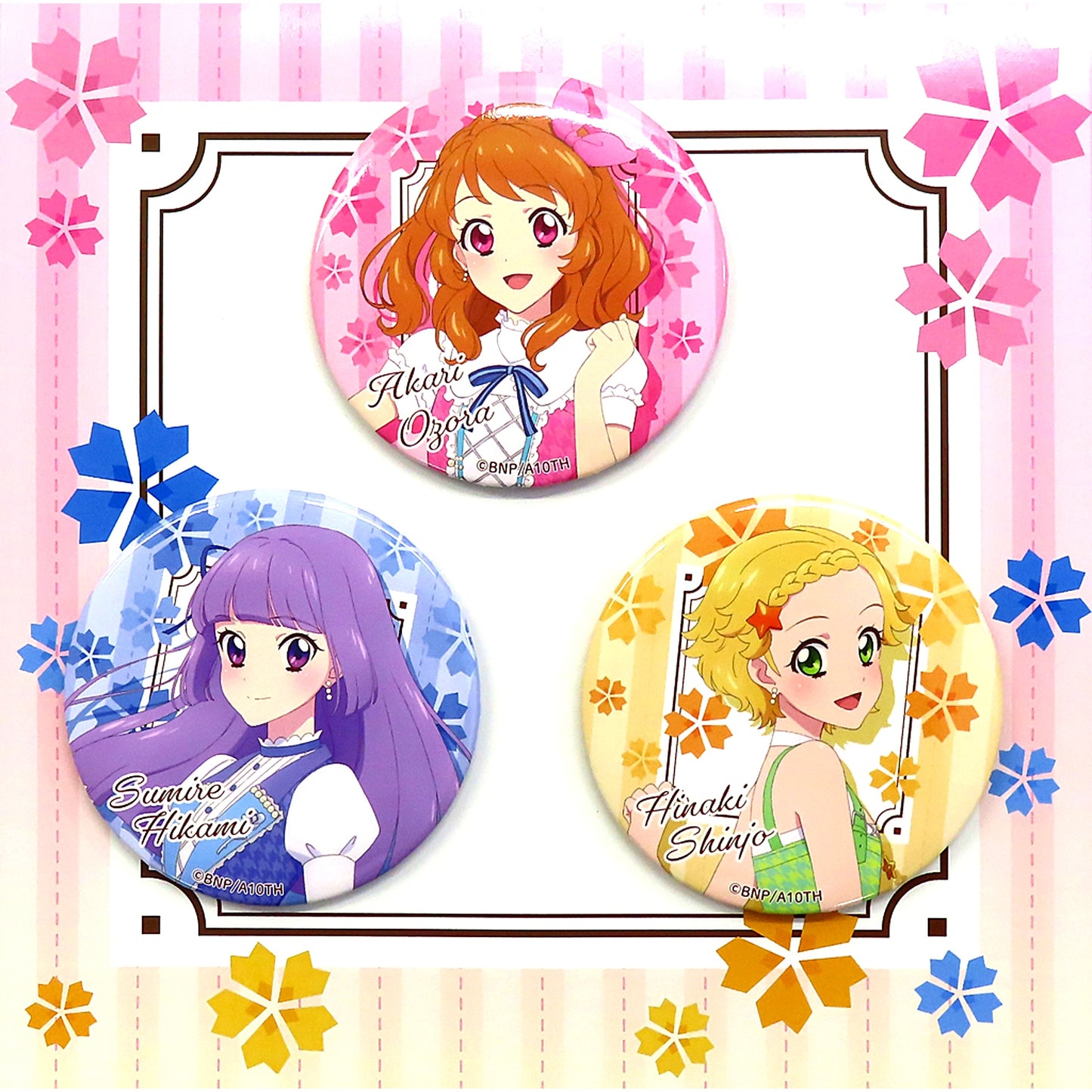 Luminous Button Set of 3 Aikatsu! 10th Story Future Starway [USED]