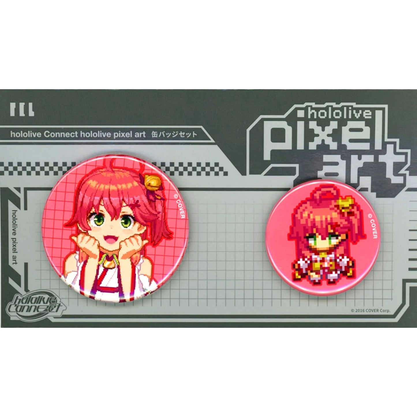 Sakura Miko Hololive pixel art Button Set hololive Connect POP UP SHOP in TOWER RECORDS [USED]
