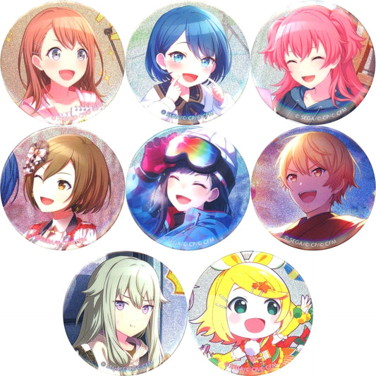Set of 8 Project SEKAI COLORFUL STAGE! feat. Hatsune Miku Glitter Button Event Illustration Collection Vol. 27 A [USED]