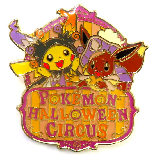 Pikachu & Eevee Logo Pins Pokemon Halloween Circus Pokemon [USED]