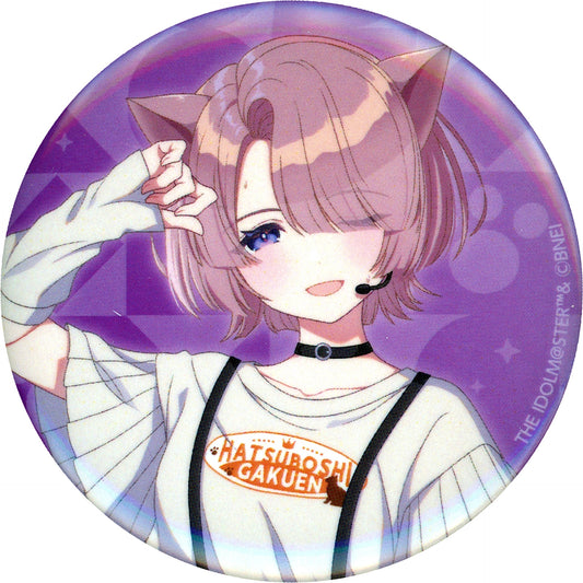 Mao Arimura Gakuen Idolmaster x Karaoke Manekineko Tin Badge [USED]