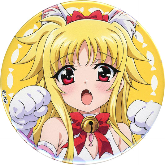 Fate Testarossa Magical Girl Lyrical Nanoha Illustration 75mm Button D-2 Prize Online Kuji Kujibikido [USED]