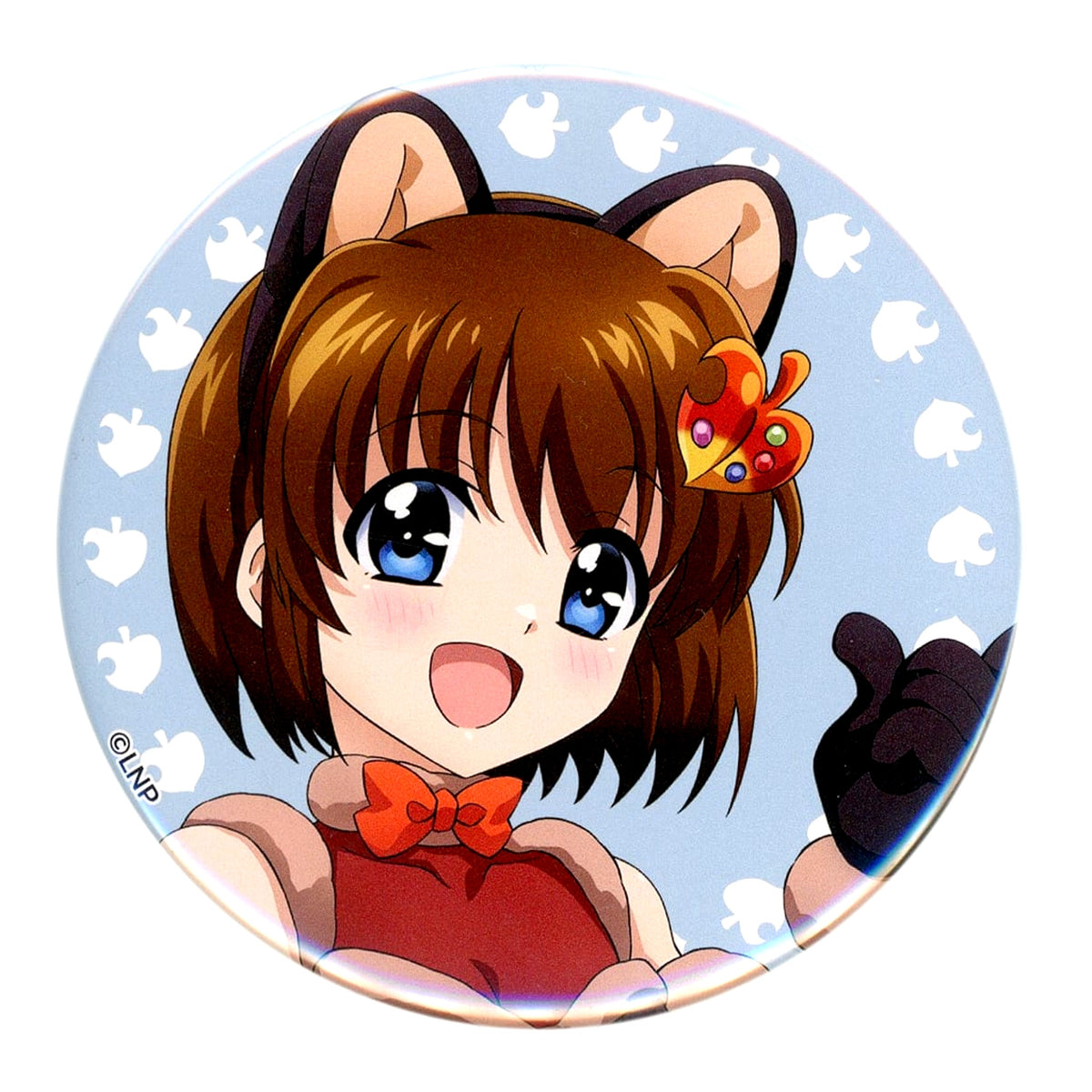 Hayate Yagami Illustration 75mm Button Magical Girl Lyrical Nanoha Series Kujibikido Online Kuji D-3 Prize [USED]
