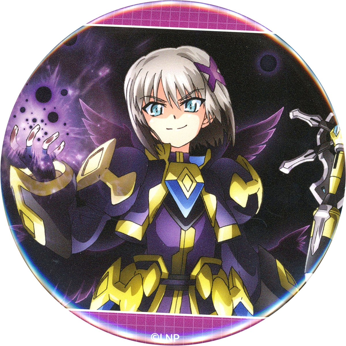 Lord Dearch Magical Girl Lyrical Nanoha 75mm Button Kujibikido Online Kuji D-17 Prize [USED]