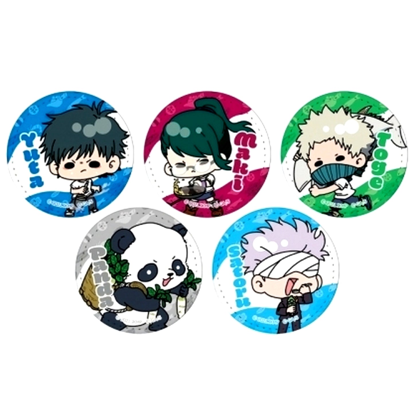 Set of 5 Jujutsu Kaisen 0 mochocho Trading Leather Badge Gourmet Ver. [USED]