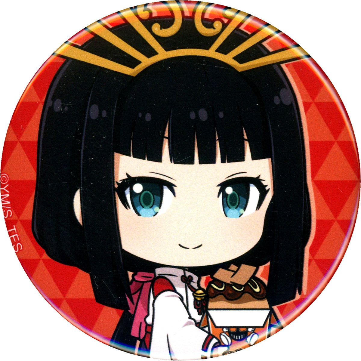 Shizuku The Elusive Samurai x Bakudanyaki Honpo Trading Button [USED]