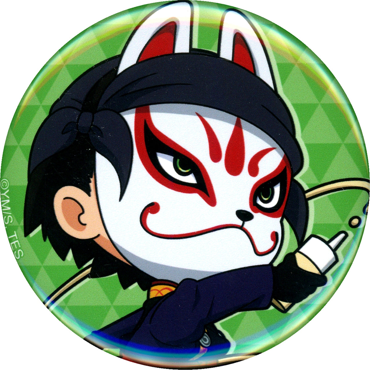 Genba Kazama The Elusive Samurai x Bakudanyaki Honpo Trading Button [USED]