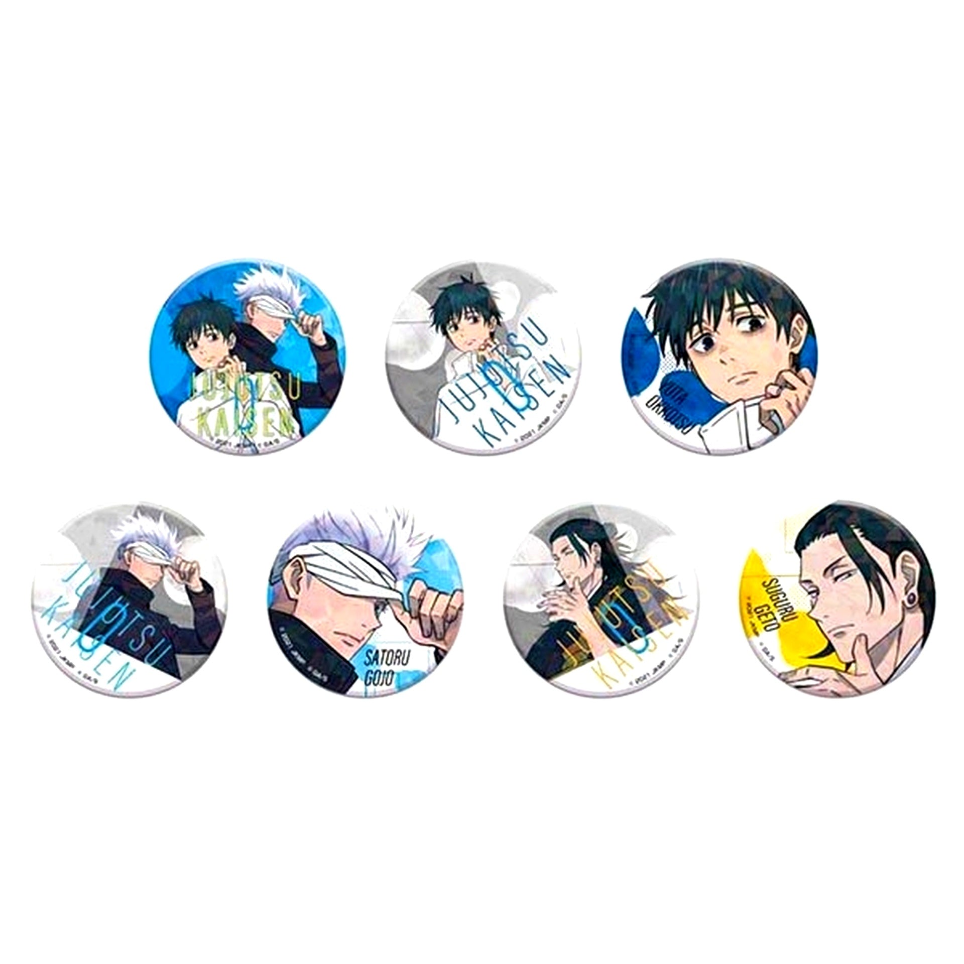 Set of 7 Sparkle Button Jujutsu Kaisen 0 The Movie [USED]