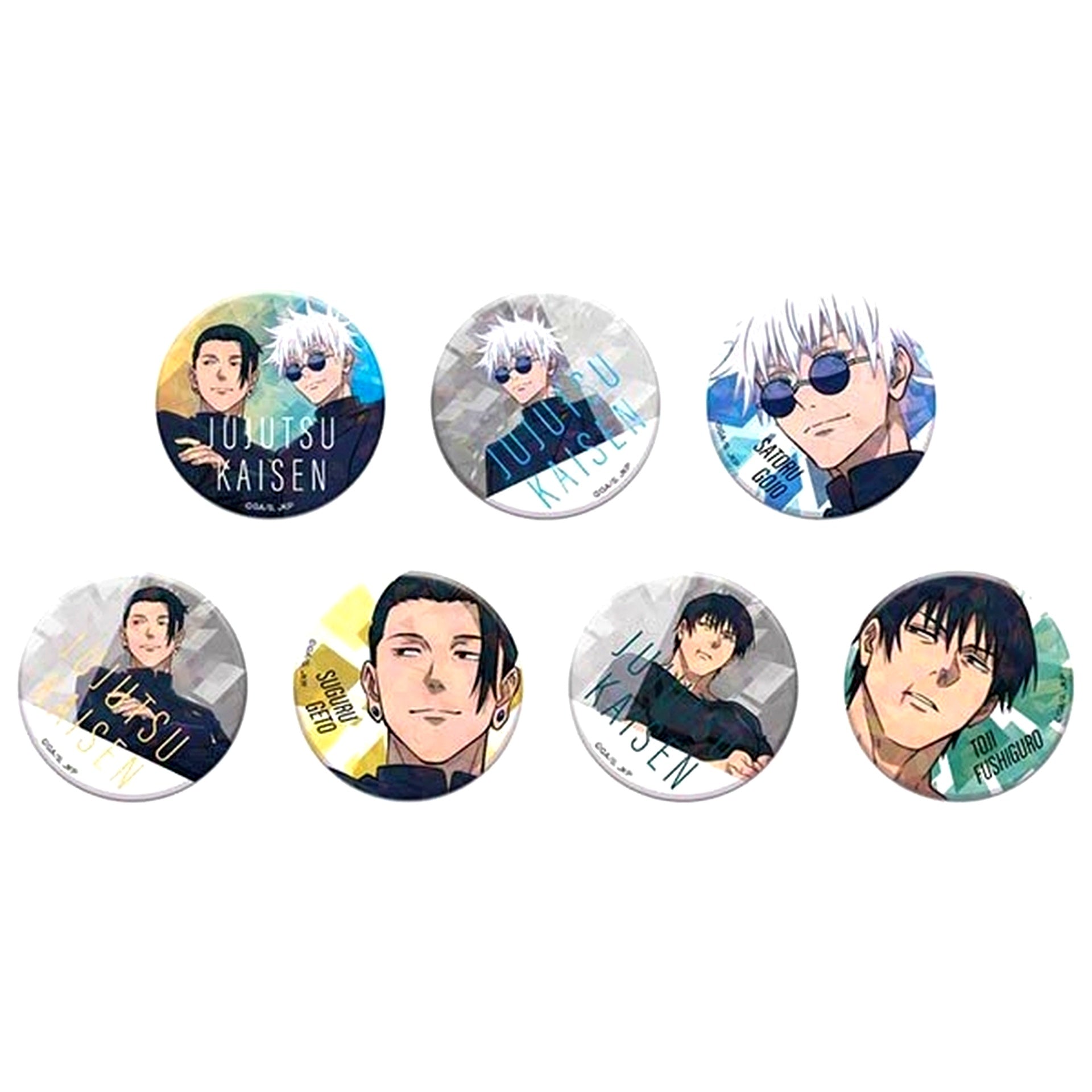 Set of 7 Sparkle Button Jujutsu Kaisen Hidden Inventory Premature Death [USED]