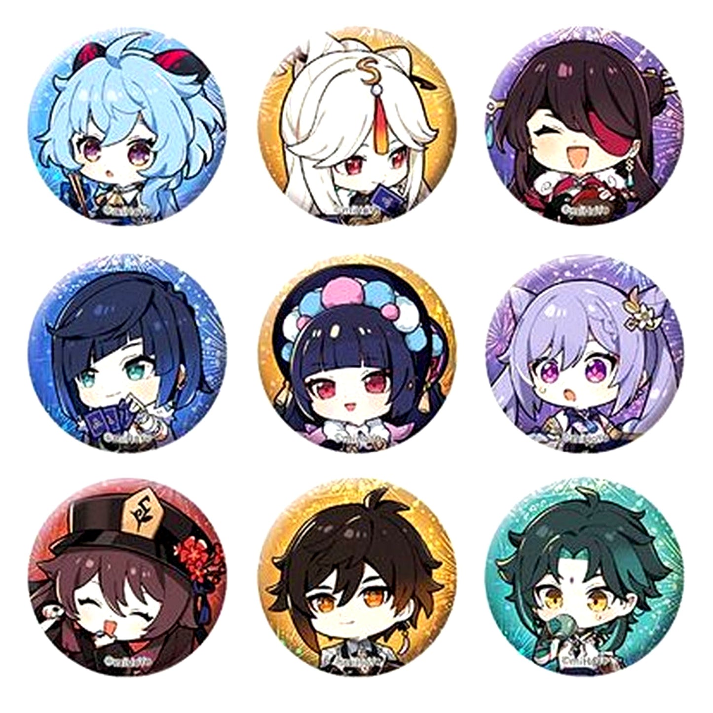 Group Genshin Impact Intertwining Melodies Series Chibi Character Mini Button Set B [USED]