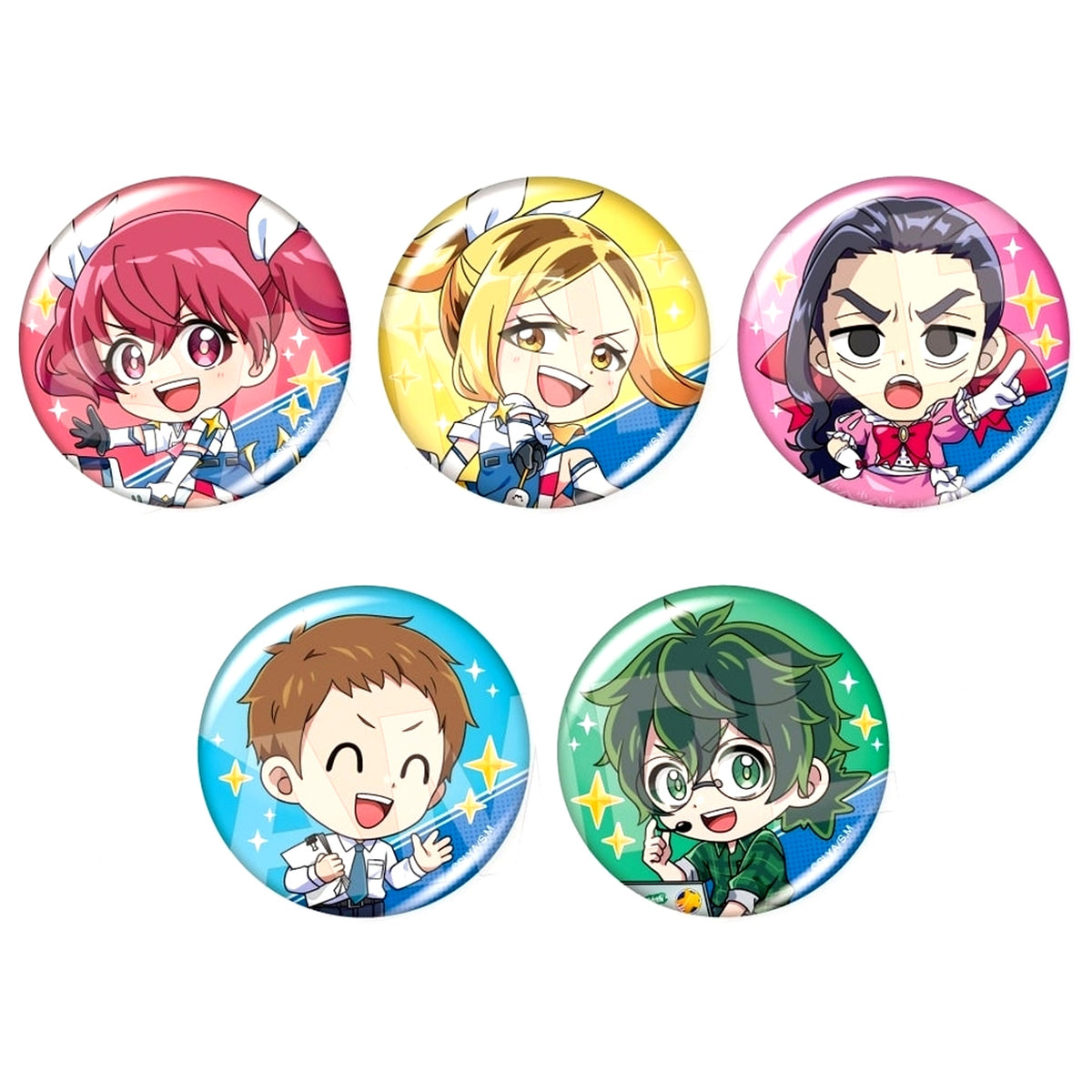 Set of 5 Magilumiere Magical Girls Inc. Chara Badge Collection Mini Character [USED]