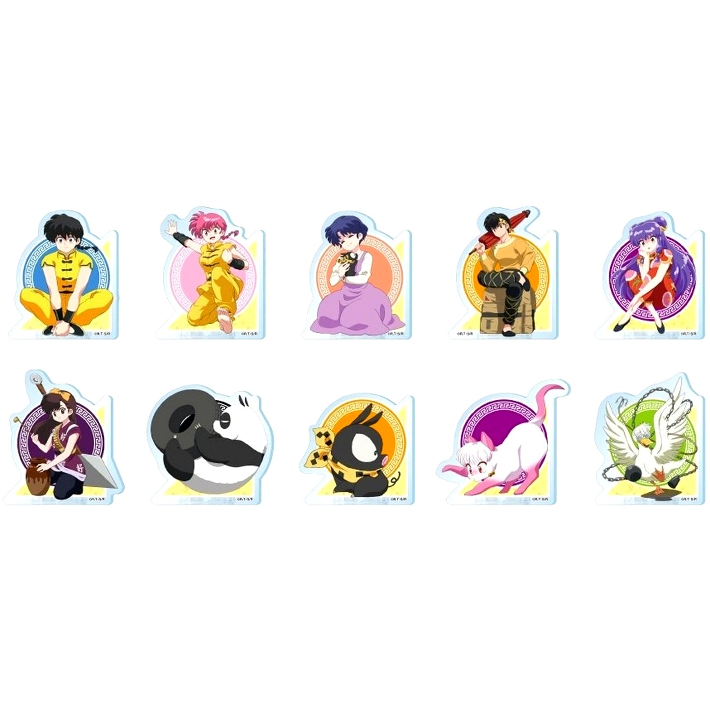 Set of 10 Ranma 1/2 Acrylic Badge [USED]