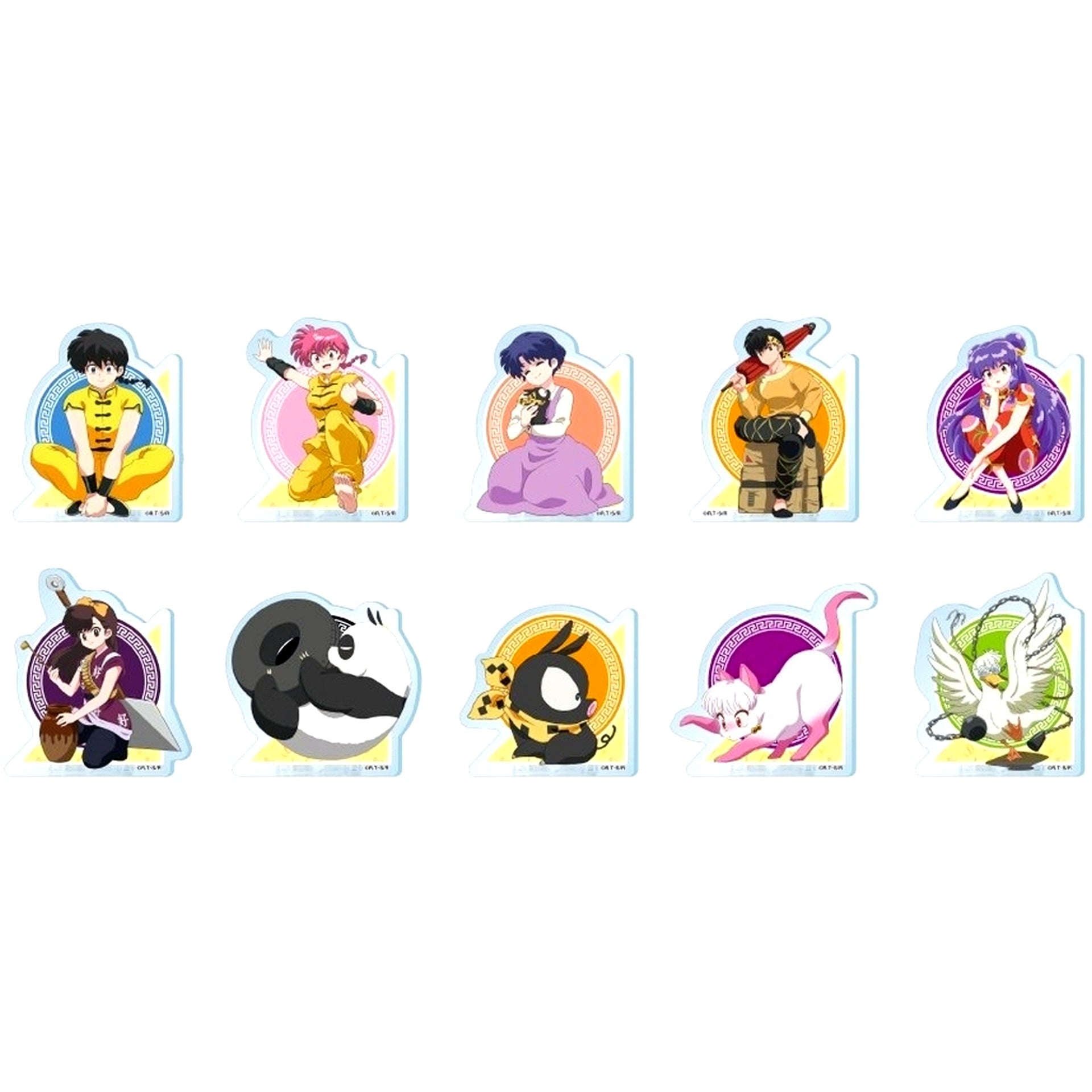 Set of 10 Ranma 1/2 Acrylic Badge [USED]