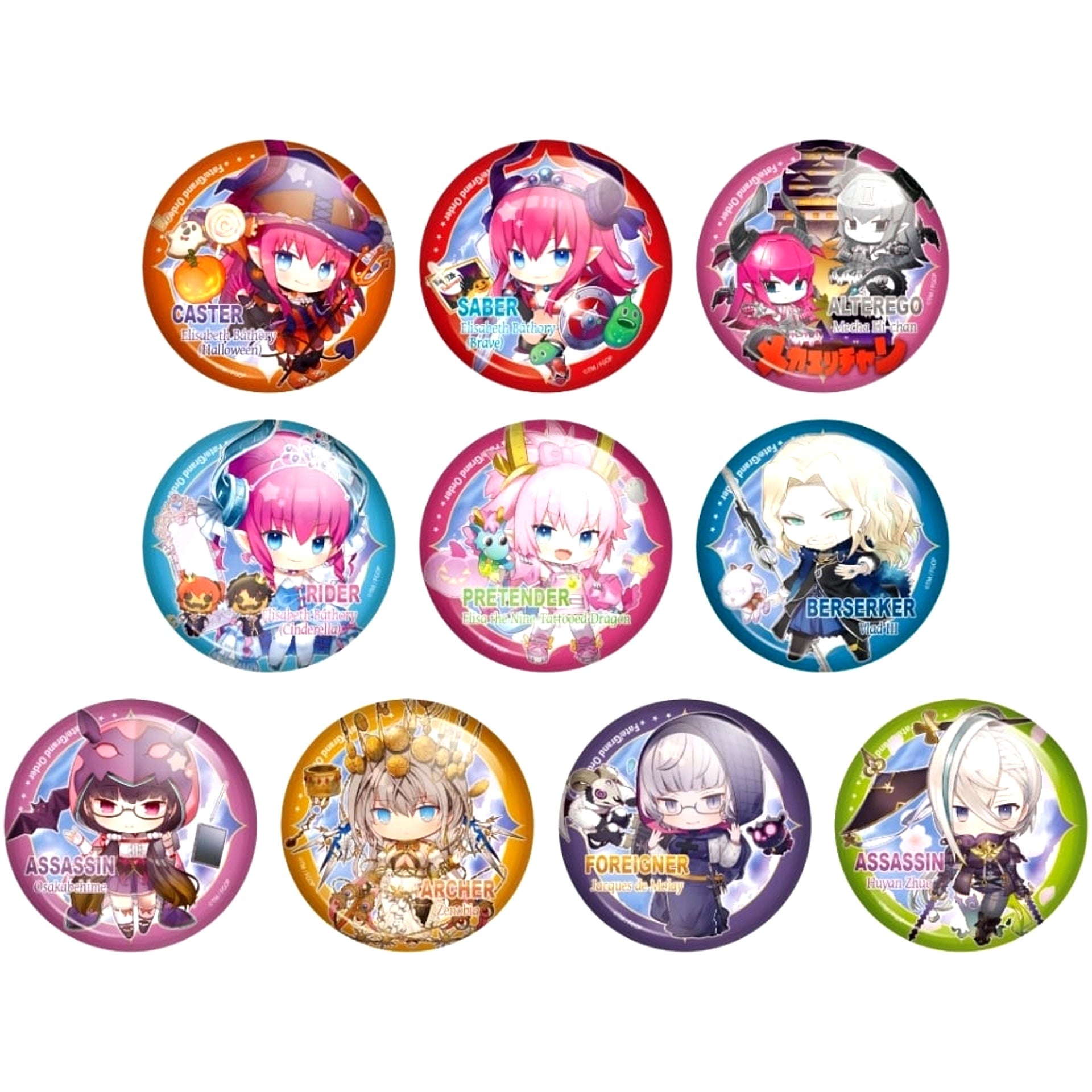 Fate/Grand Order Set of 10 Charatoria Can Badge Vol.17 [USED]