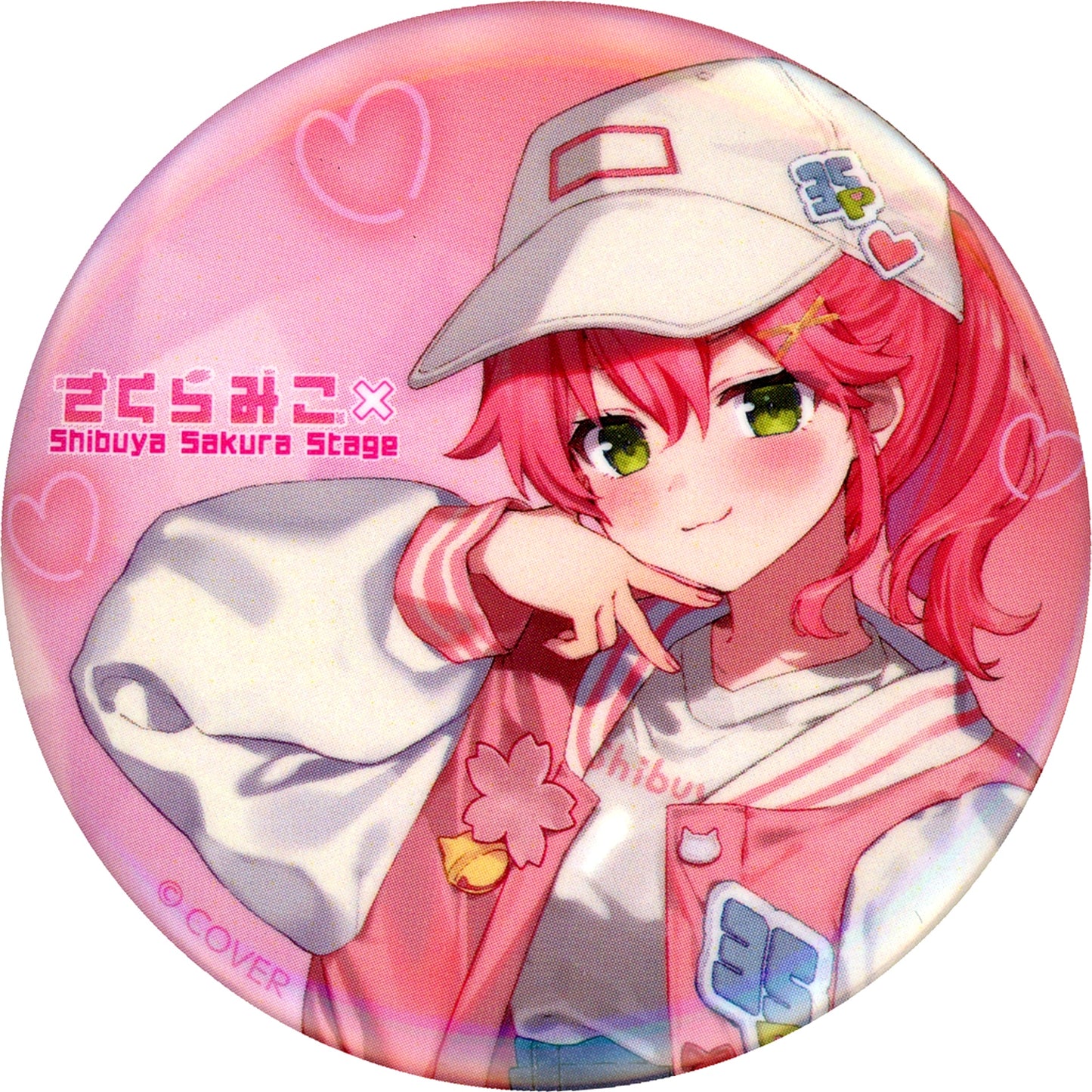 Sakura Miko Hololive Cap Ver. Normal Proportions Trading Button Shibuya Sakura Stage [USED]