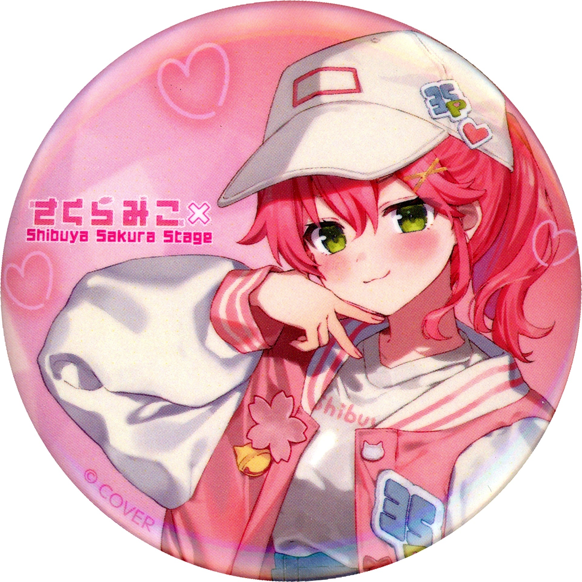 Sakura Miko Hololive Cap Ver. Normal Proportions Trading Button Shibuya Sakura Stage [USED]