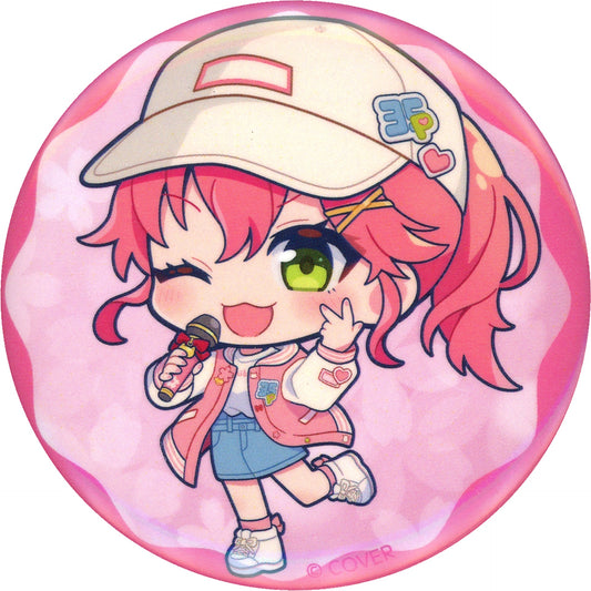 Sakura Miko Cap Ver. Mini Character Virtual YouTuber Hololive Sakura Miko x Shibuya Sakura Stage Trading Button [USED]