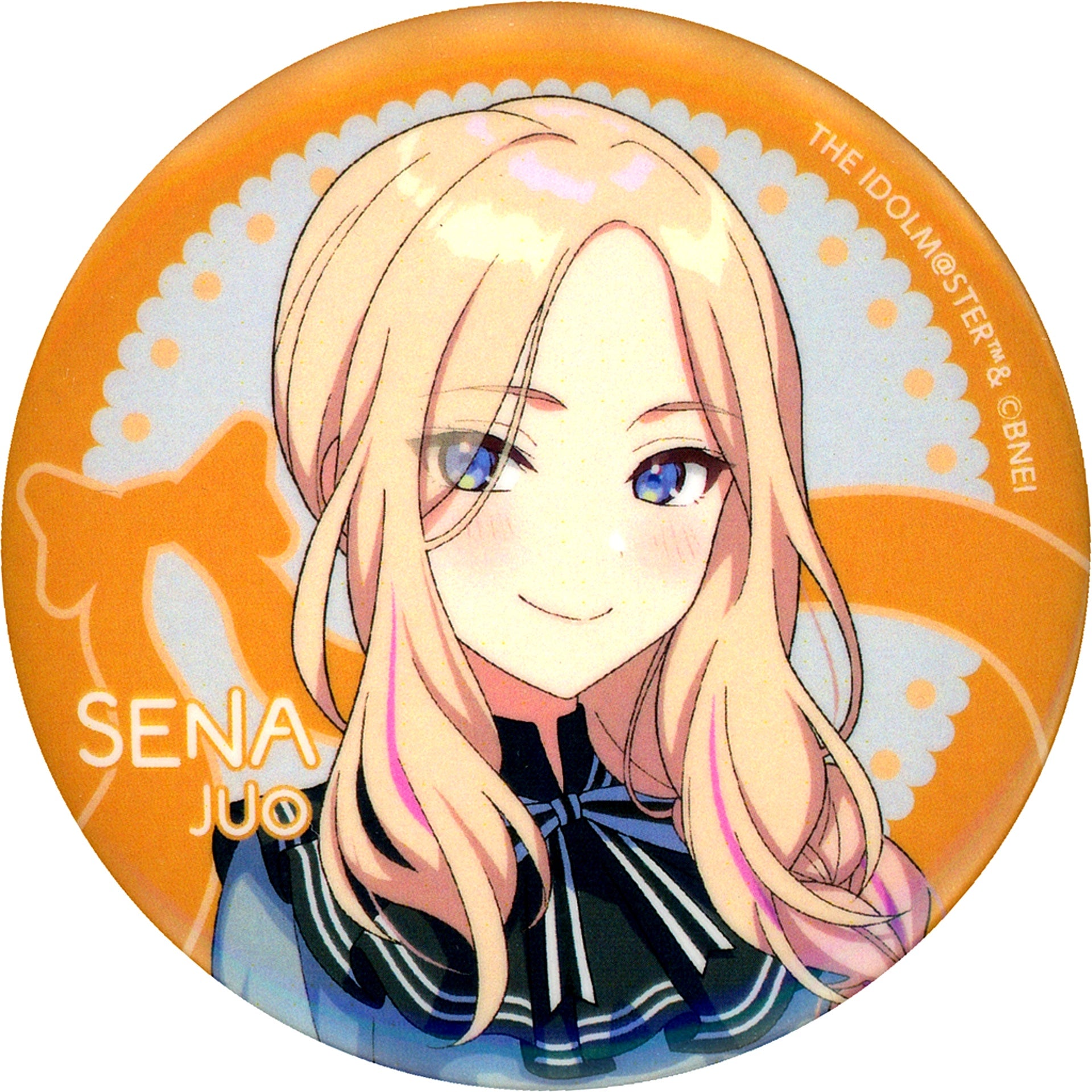 Sena Juo Drawn Can Badge Gakuen Idolmaster x animatecafe [USED]