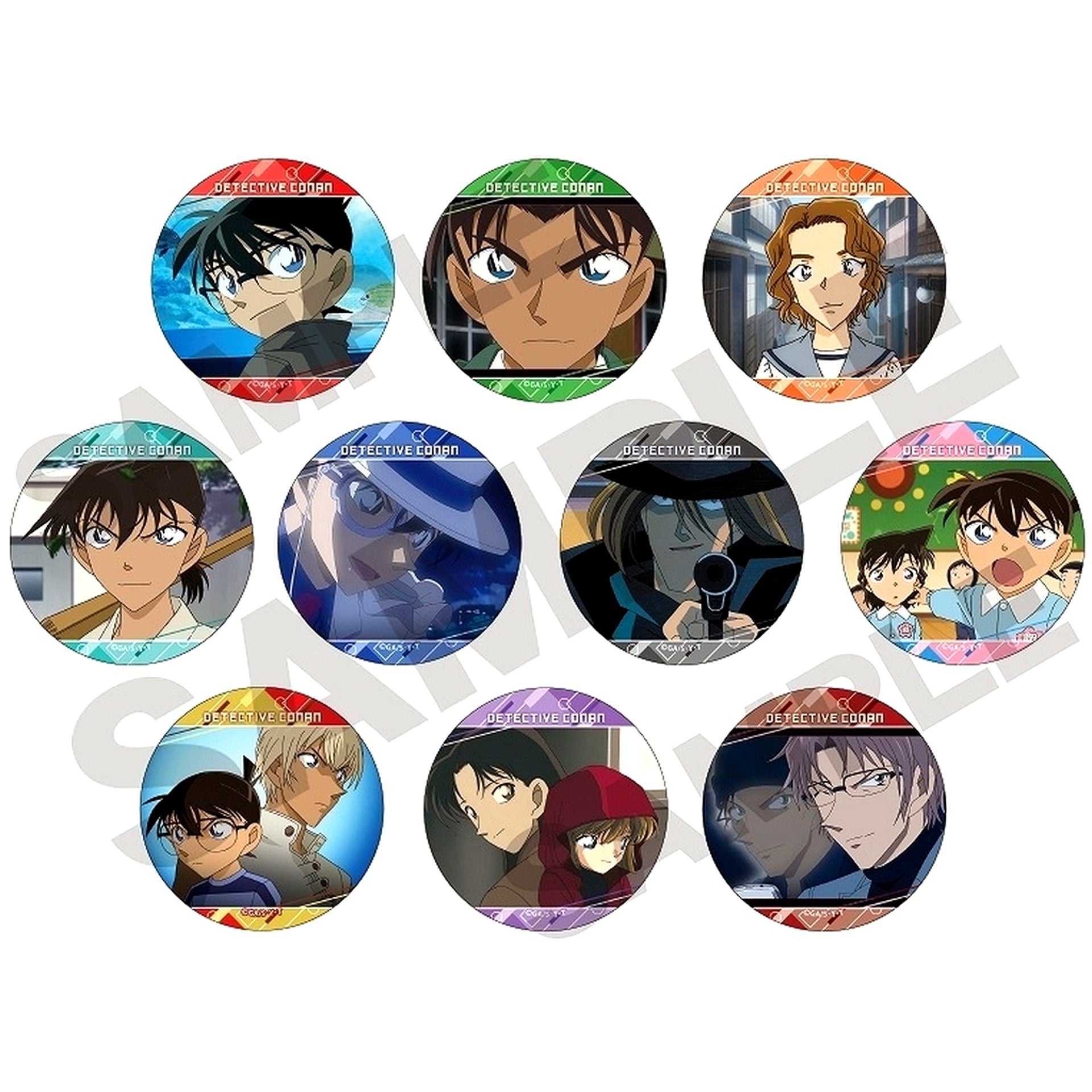 Set of 10 Detective Conan Trading Button Vol. 6 [USED]