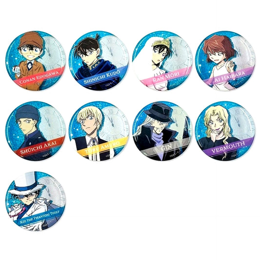 Set of 9 Detective Conan Midnight Series Trading Stand Hologram Button [USED]