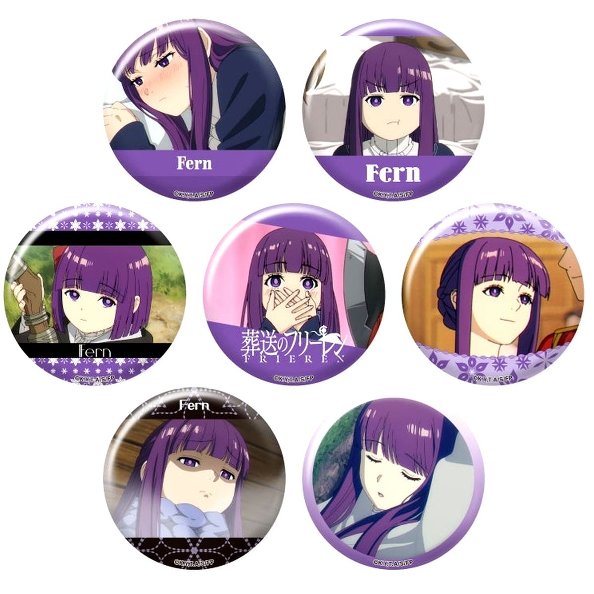 Set of 7 Fern Frieren: Beyond Journey's End Dake Can Button [USED]