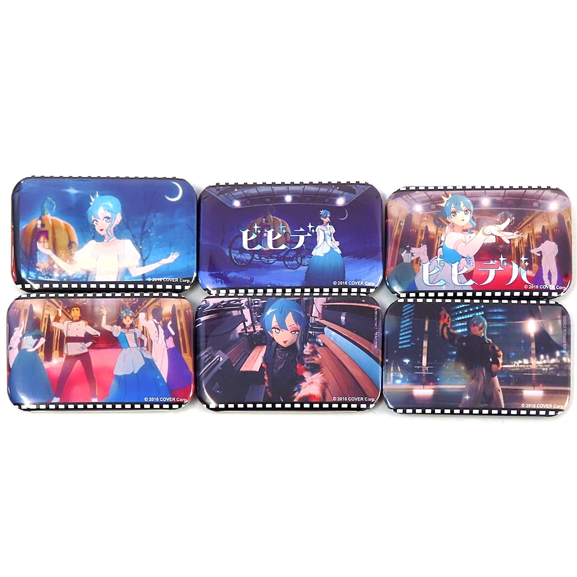Set of 6 Virtual YouTuber Hololive Button x Hoshimachi Suisei POP UP SHOP in SHIBUYA TSUTAYA 2nd Bibideba [USED]