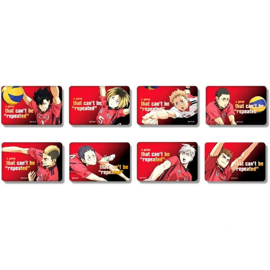 Set of 8 Nekoma Haikyu!! Trading Button Season 5 Action Copyright Foil Stamped Ver. [USED]