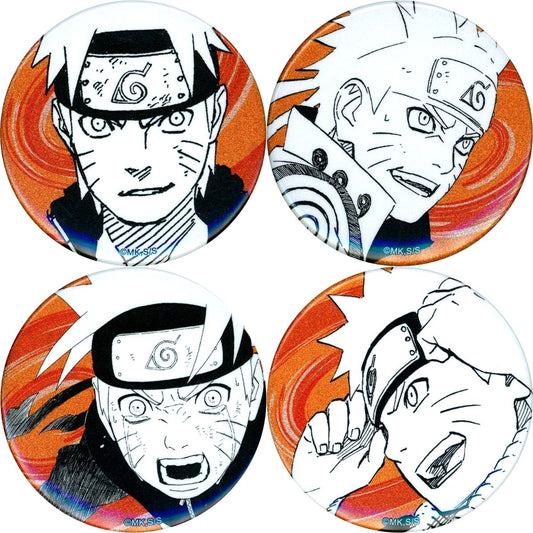 Set of 4 Naruto Uzumaki Naruto Button EMOTIONS [USED]