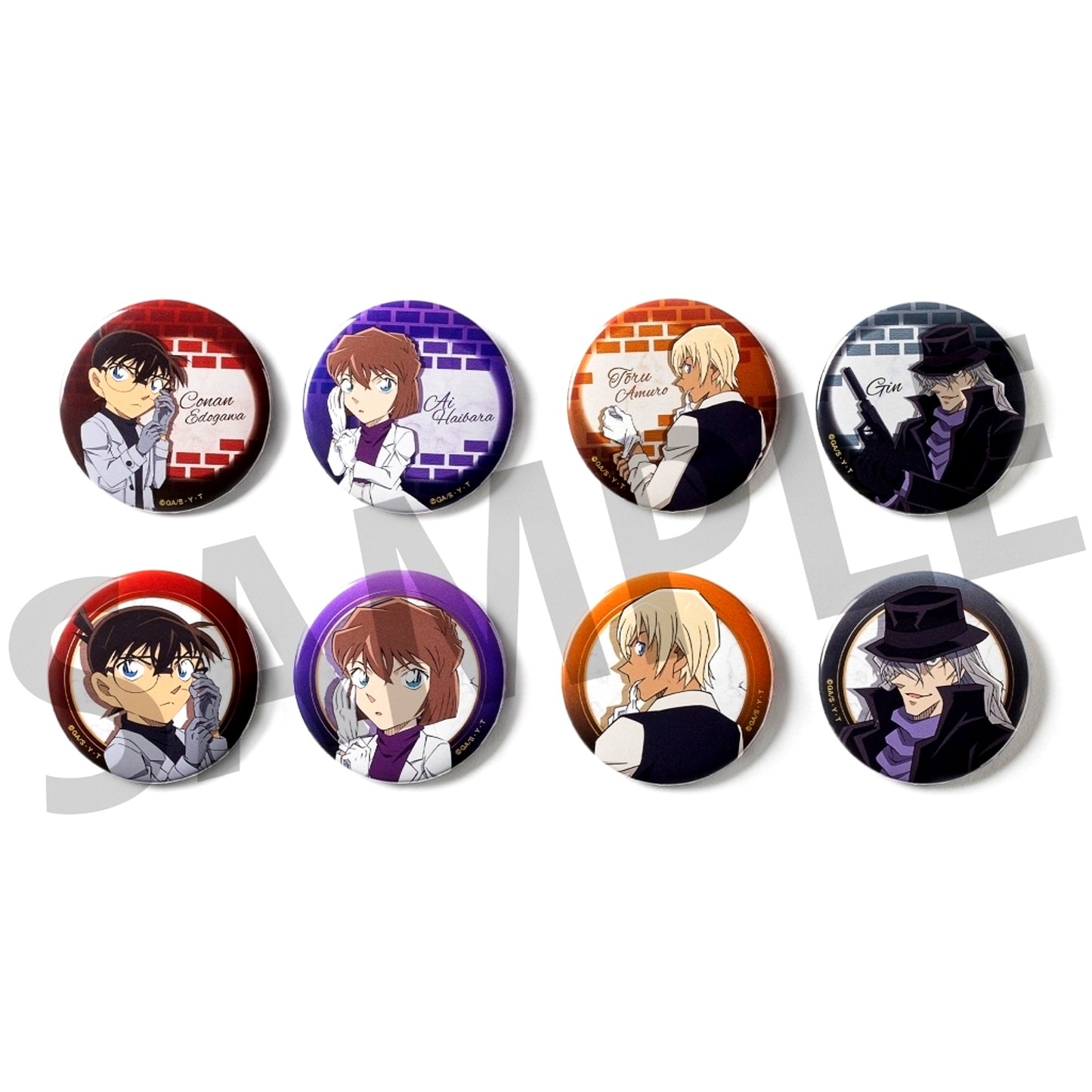 Set of 8 Detective Conan Button Plus Gloves Ver. [USED]