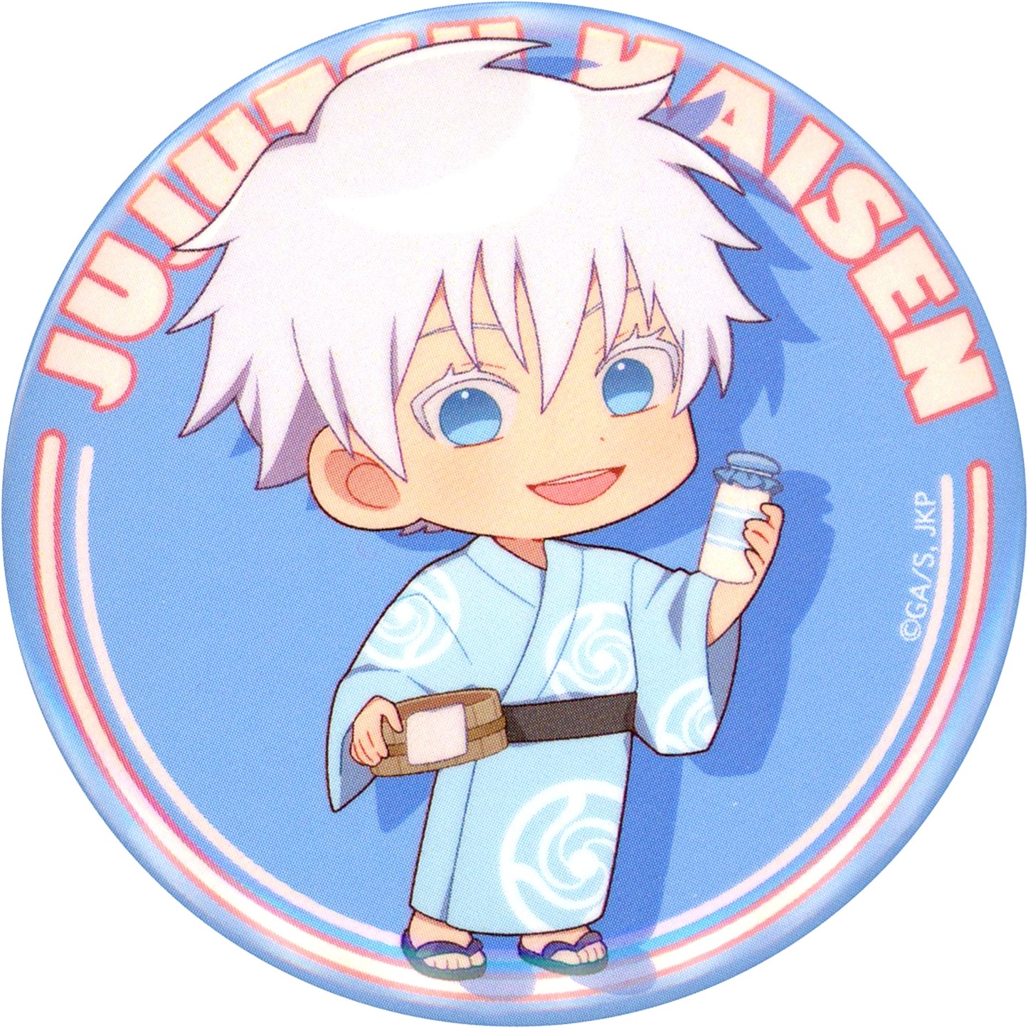 Satoru Gojo Jujutsu Kaisen Trading Button Mini Character Ver. Gokurakuyu RAKU SPA Gokuraku Juju Yasumi 2 [USED]