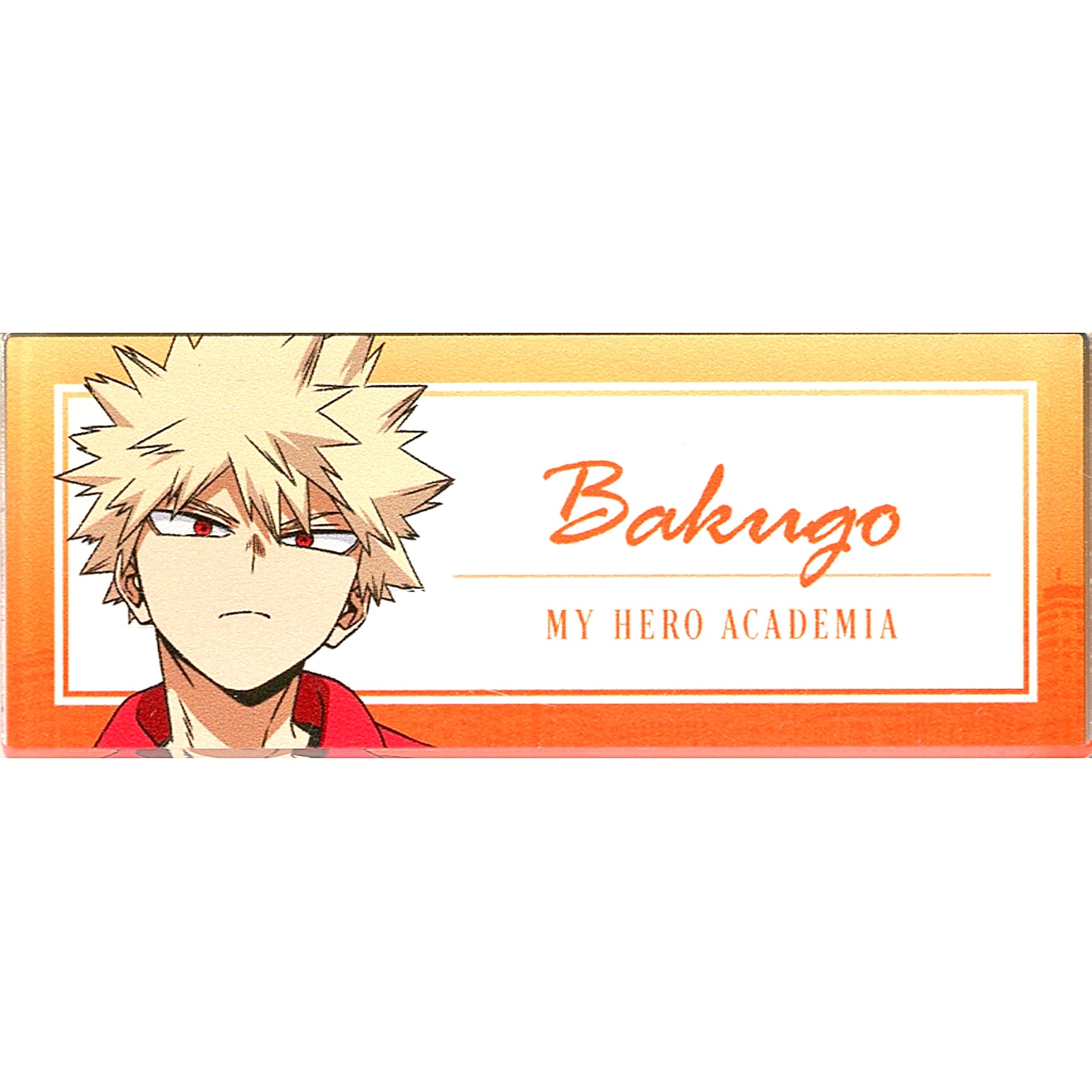 Katsuki Bakugo Alphabet My Hero Academia x RED TOKYO TOWER Illustration Commemorative Photo Ver. Trading Acrylic Name Plate [USED]