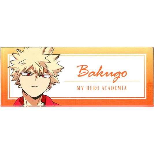 Katsuki Bakugo Alphabet My Hero Academia x RED TOKYO TOWER Illustration Commemorative Photo Ver. Trading Acrylic Name Plate [USED]