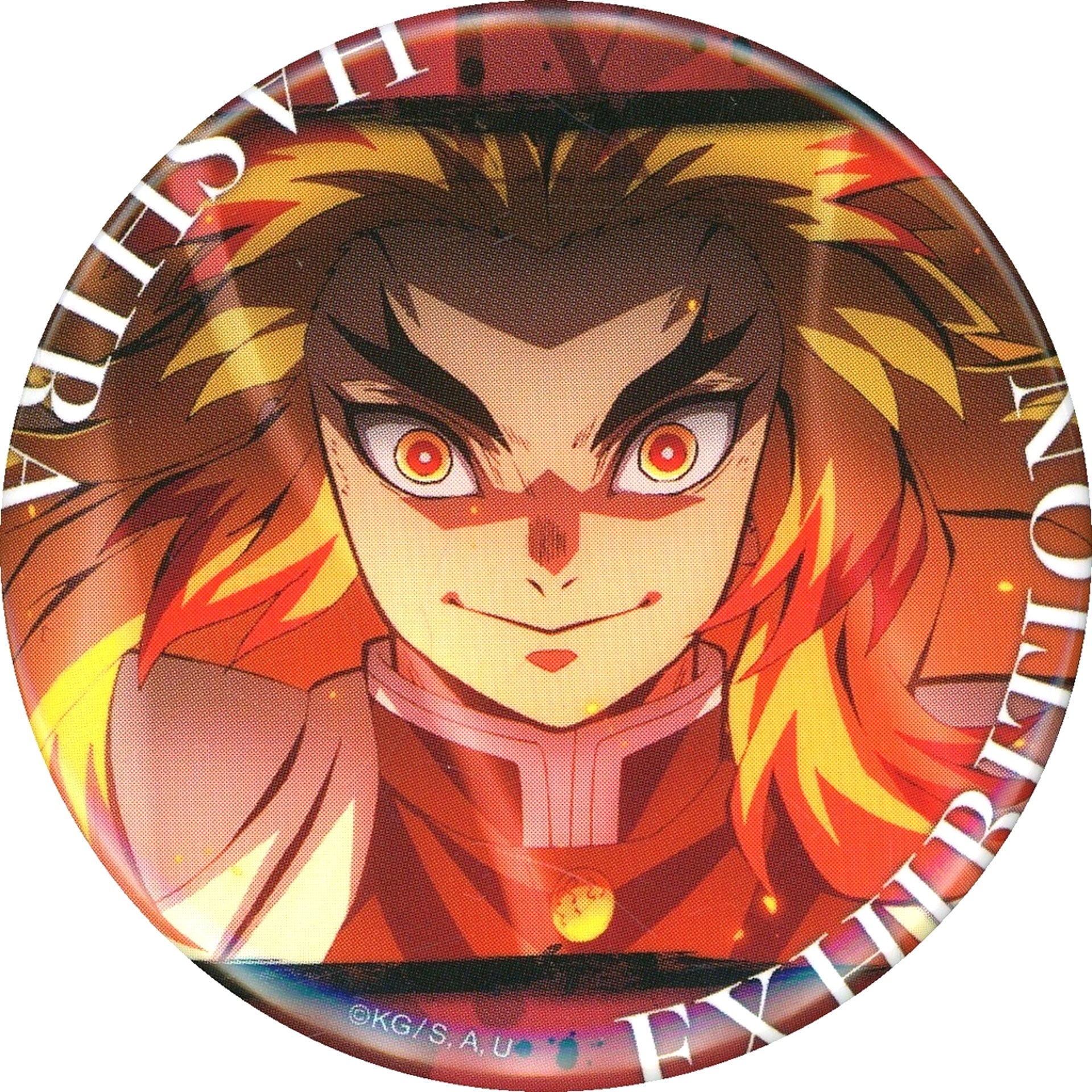 Kyojuro Rengoku Design 9 Anime Demon Slayer Hashira Exhibition To the Infinity Castle 100 Scenes of Hashira Emotional Button 40 Kyojuro Rengoku [USED]