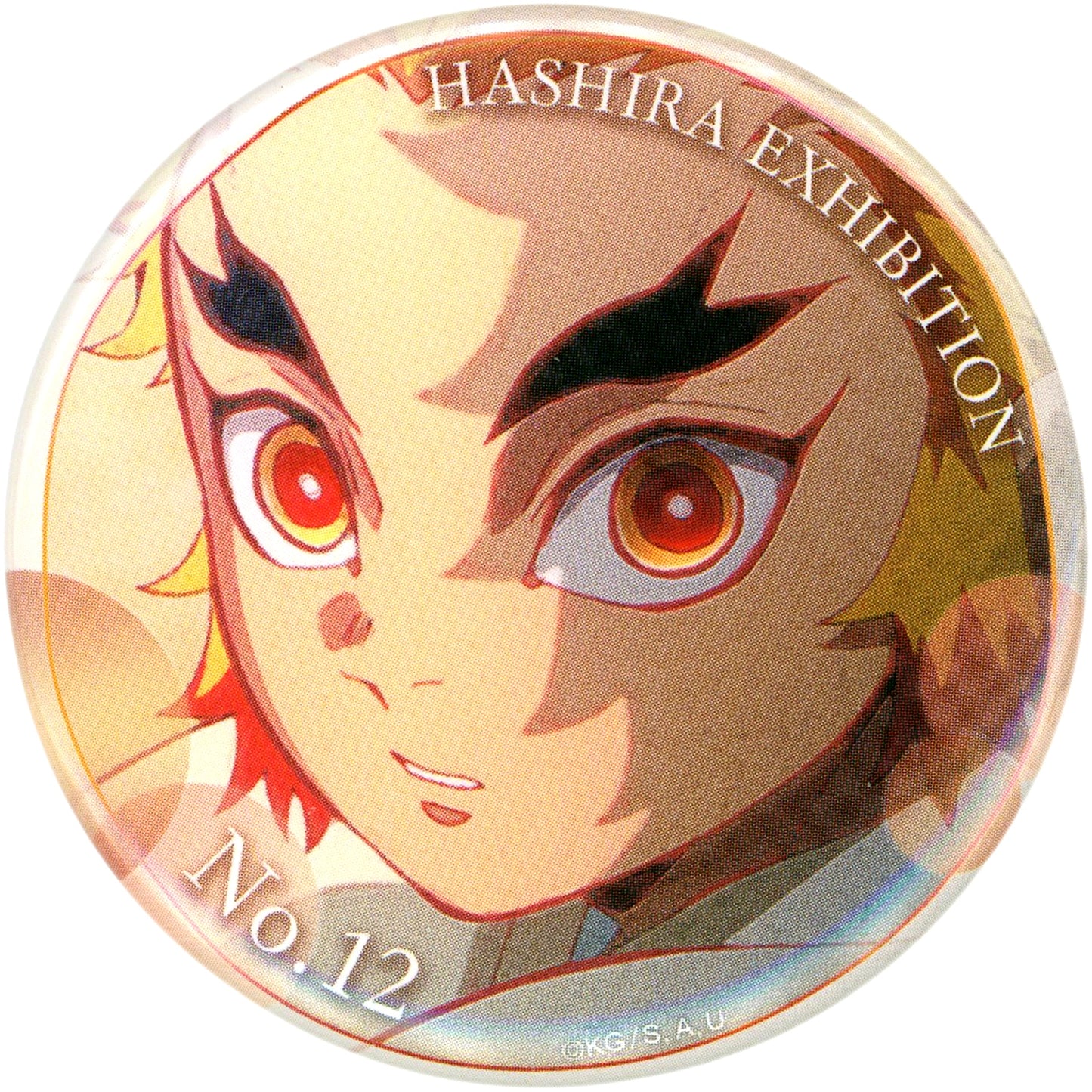 Kyojuro Rengoku Design 12 Anime Demon Slayer: Kimetsu no Yaiba Hashira Exhibition And to the Infinity Castle Hashira 100 Views Emotional Button 40 Kyojuro Rengoku [USED]